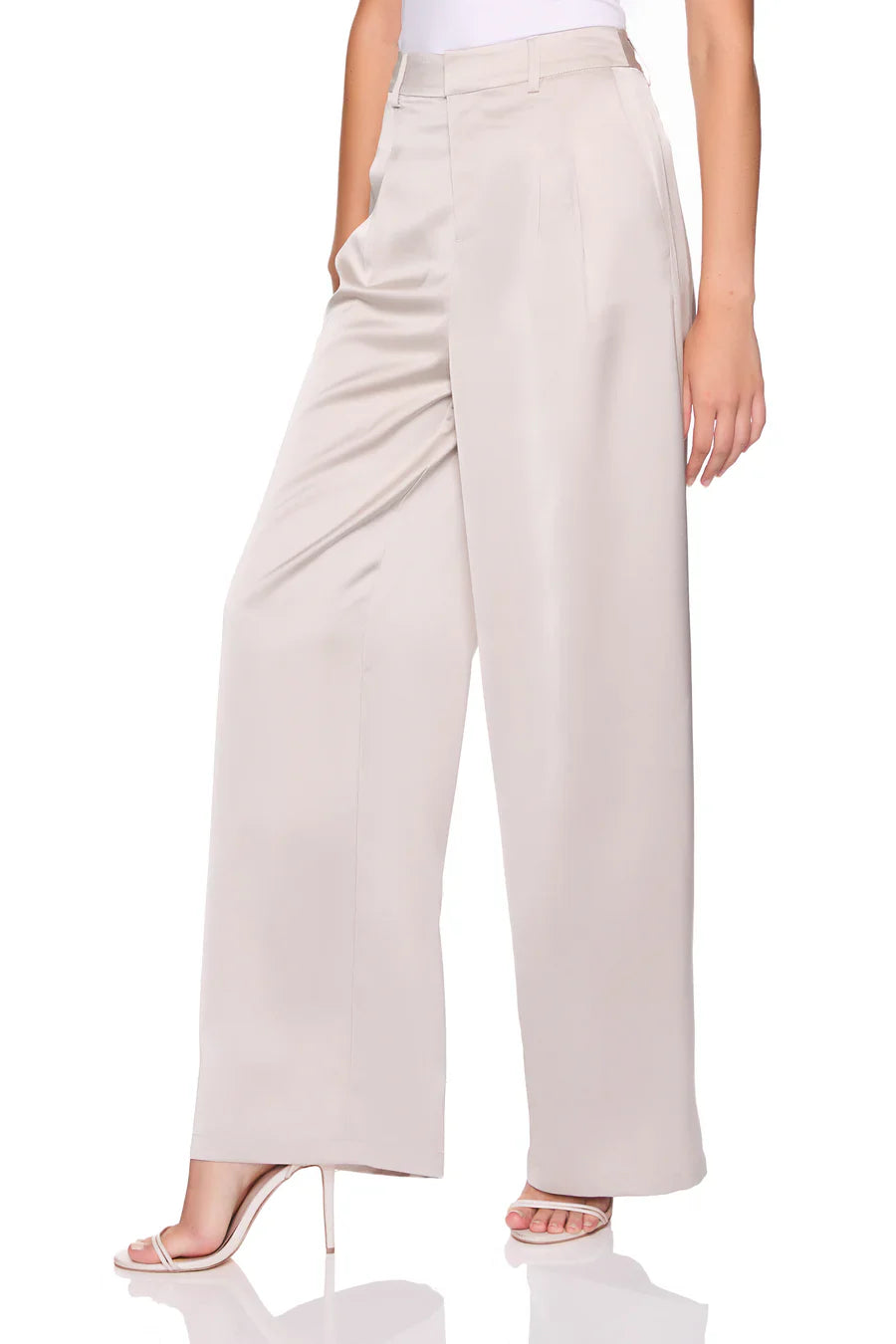 Susana Monaco Satin Pleated Pant