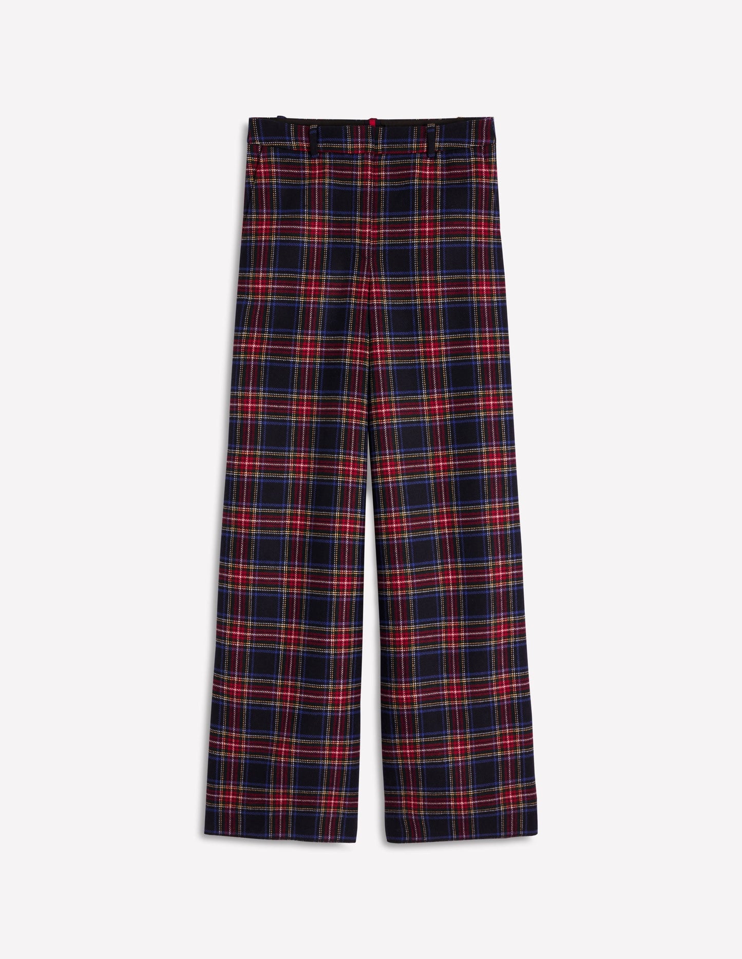 Belgravia Wool Blend Pants-Navy, Green and Red Check