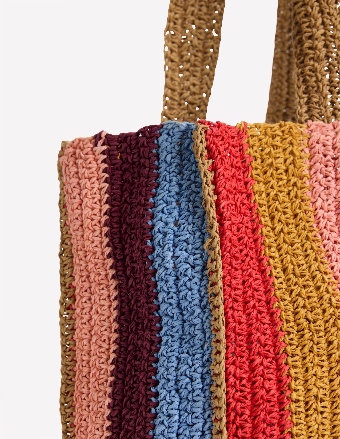 Shopper Tote-Multi Stripe