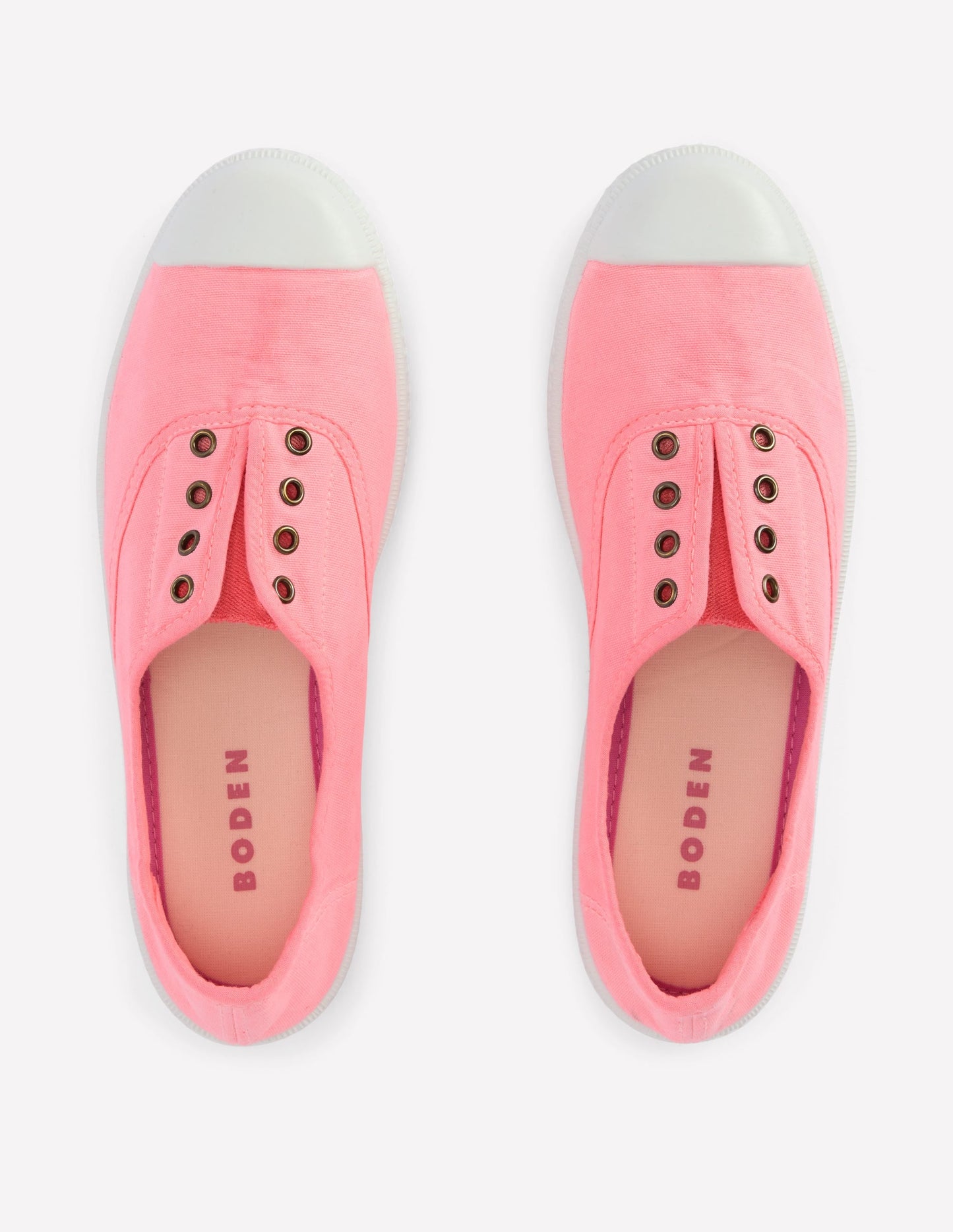 Laceless Canvas Plimsoll-Spring Blossom Pink