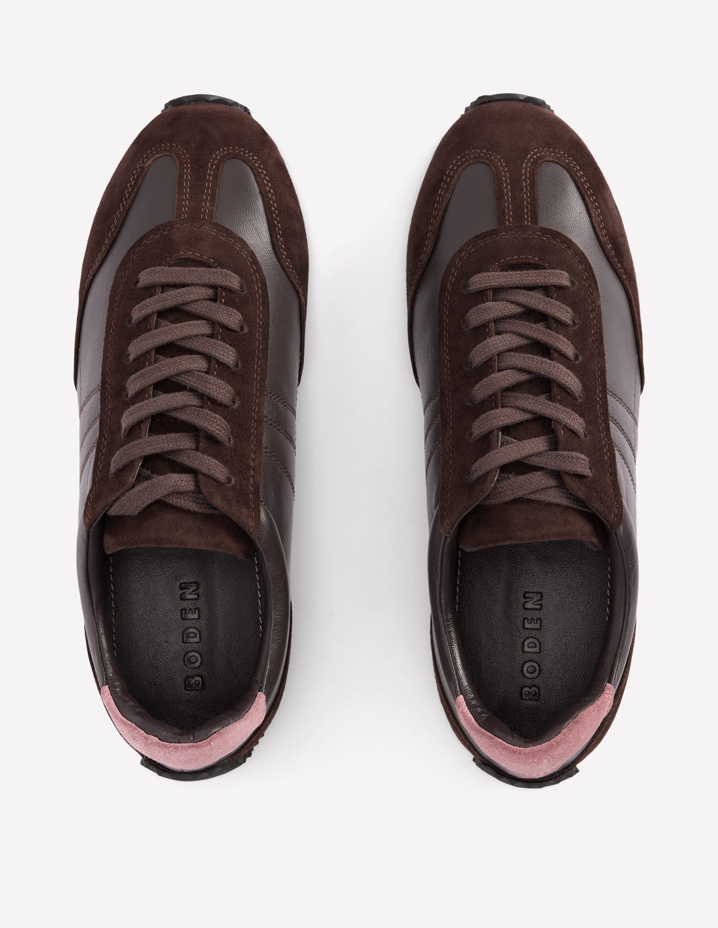Delphine Slim Sole Trainers-Chocolate
