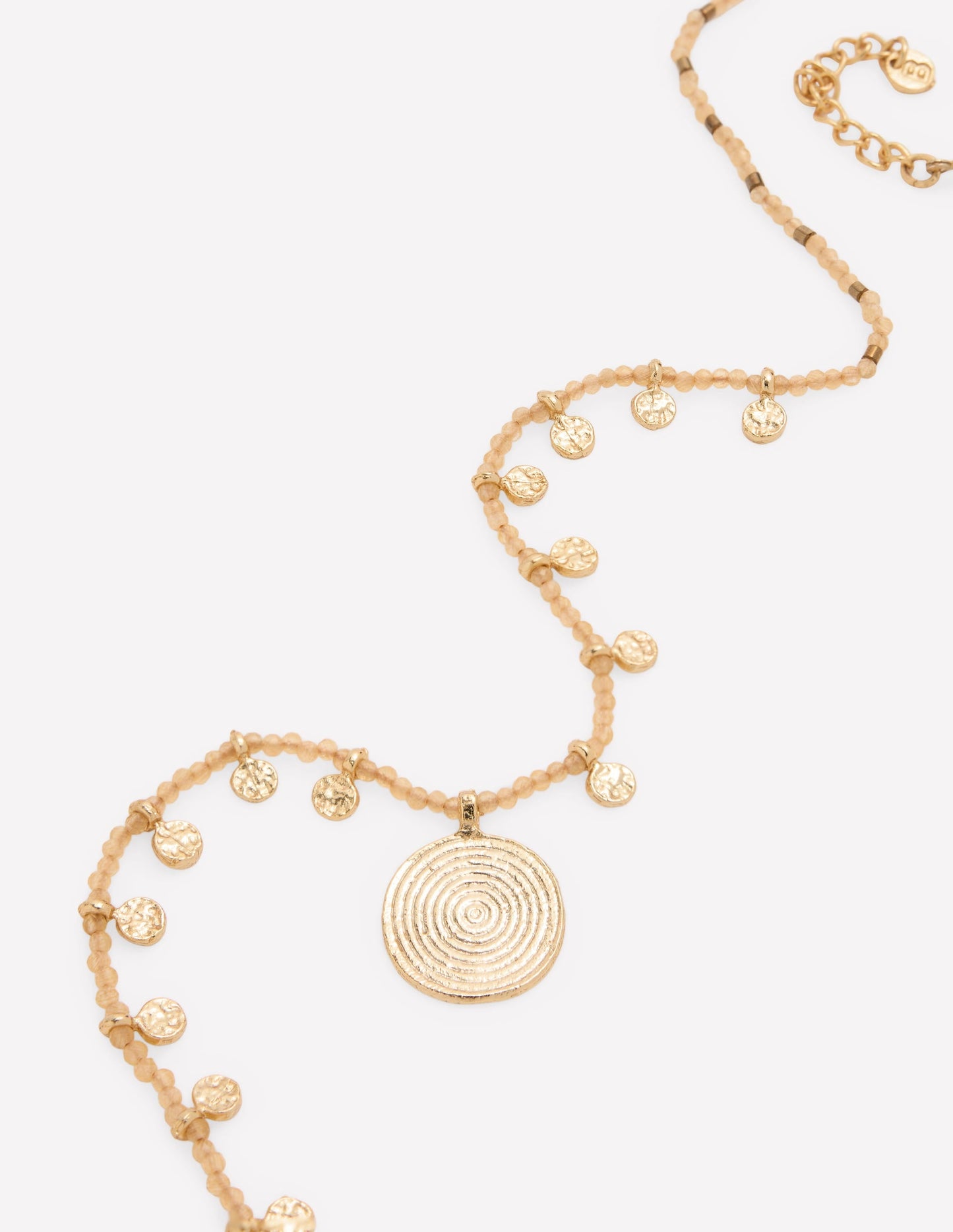 Short Bead Strand Necklace-Gold