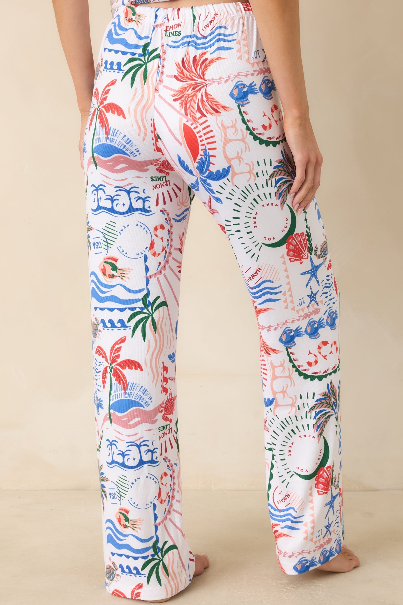 Z Supply So Sweet White Multi Getaway Pajama Pants