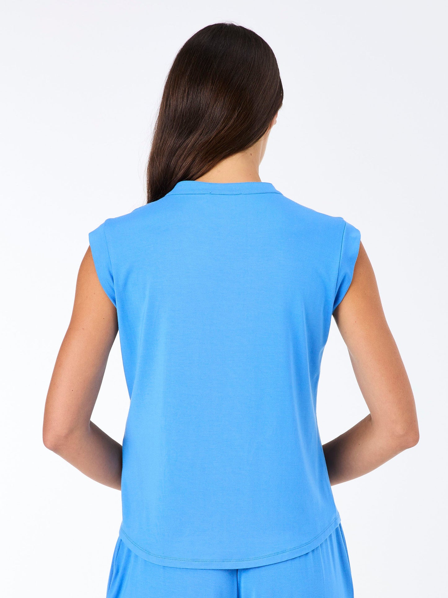 Nero Placket Tee - Cobalt Blue