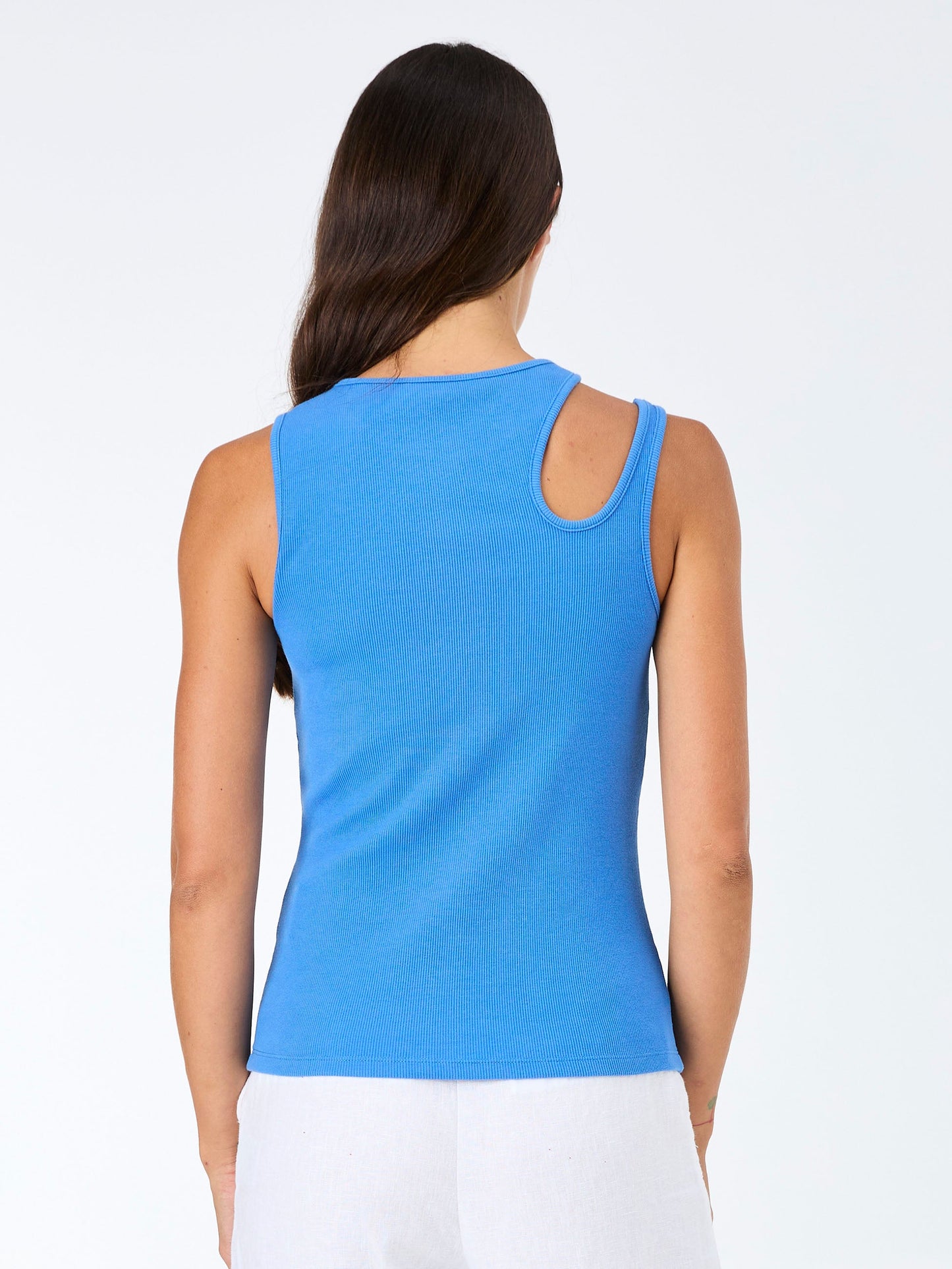 Cut Out Rib Tank - Cobalt