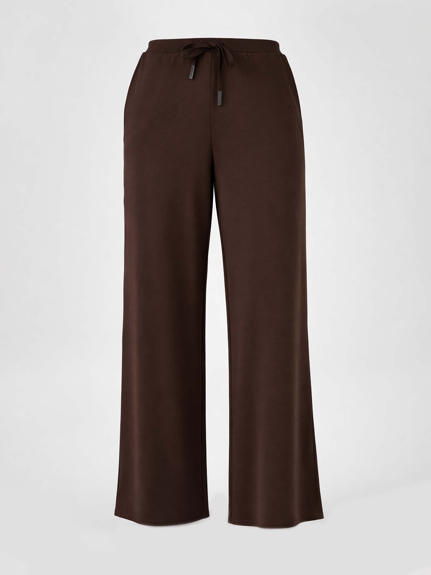 Classic Wide Leg Sweat Pants - Coffee Bean
