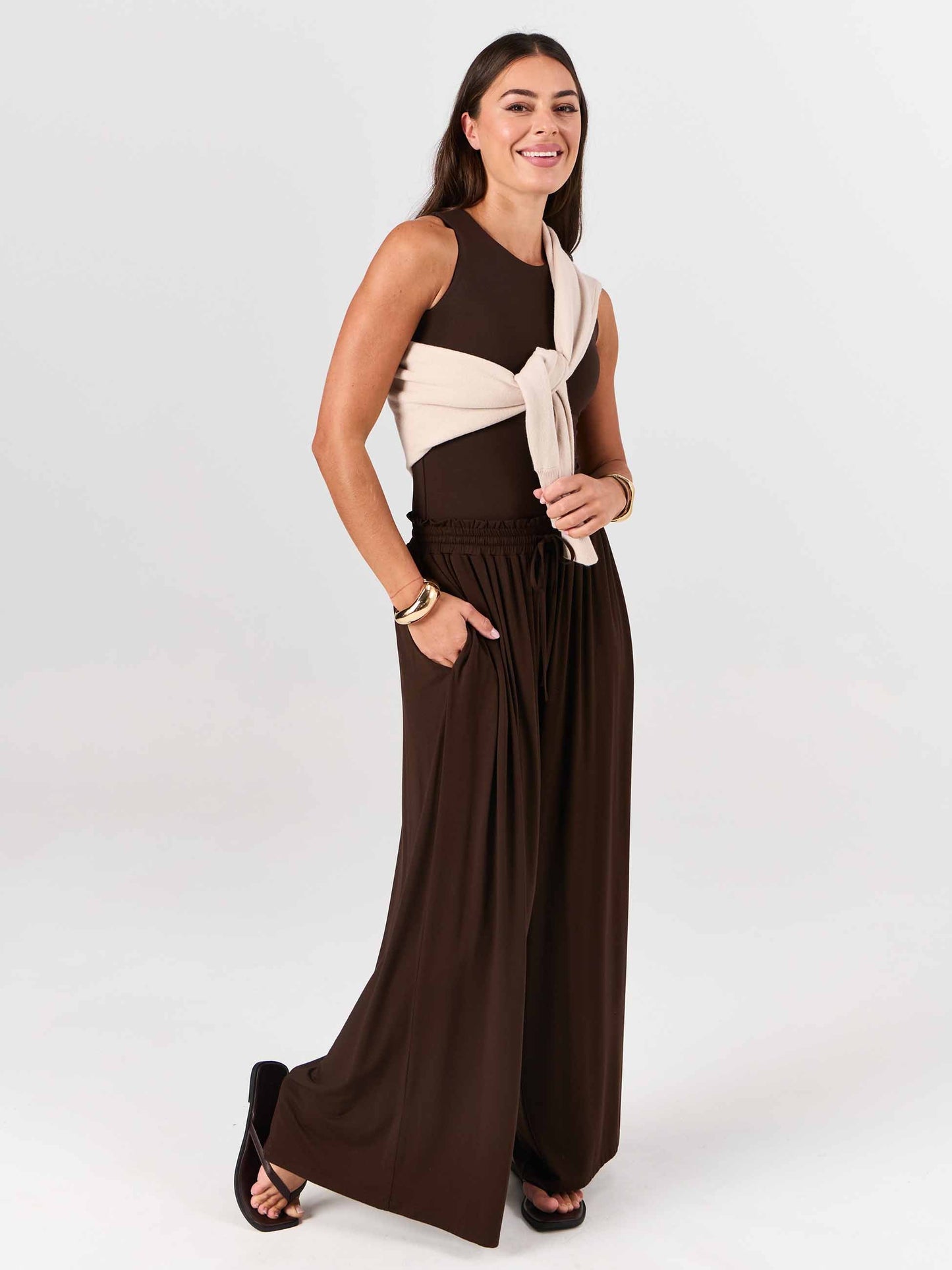 Rose Modal Pant - Coffee Bean