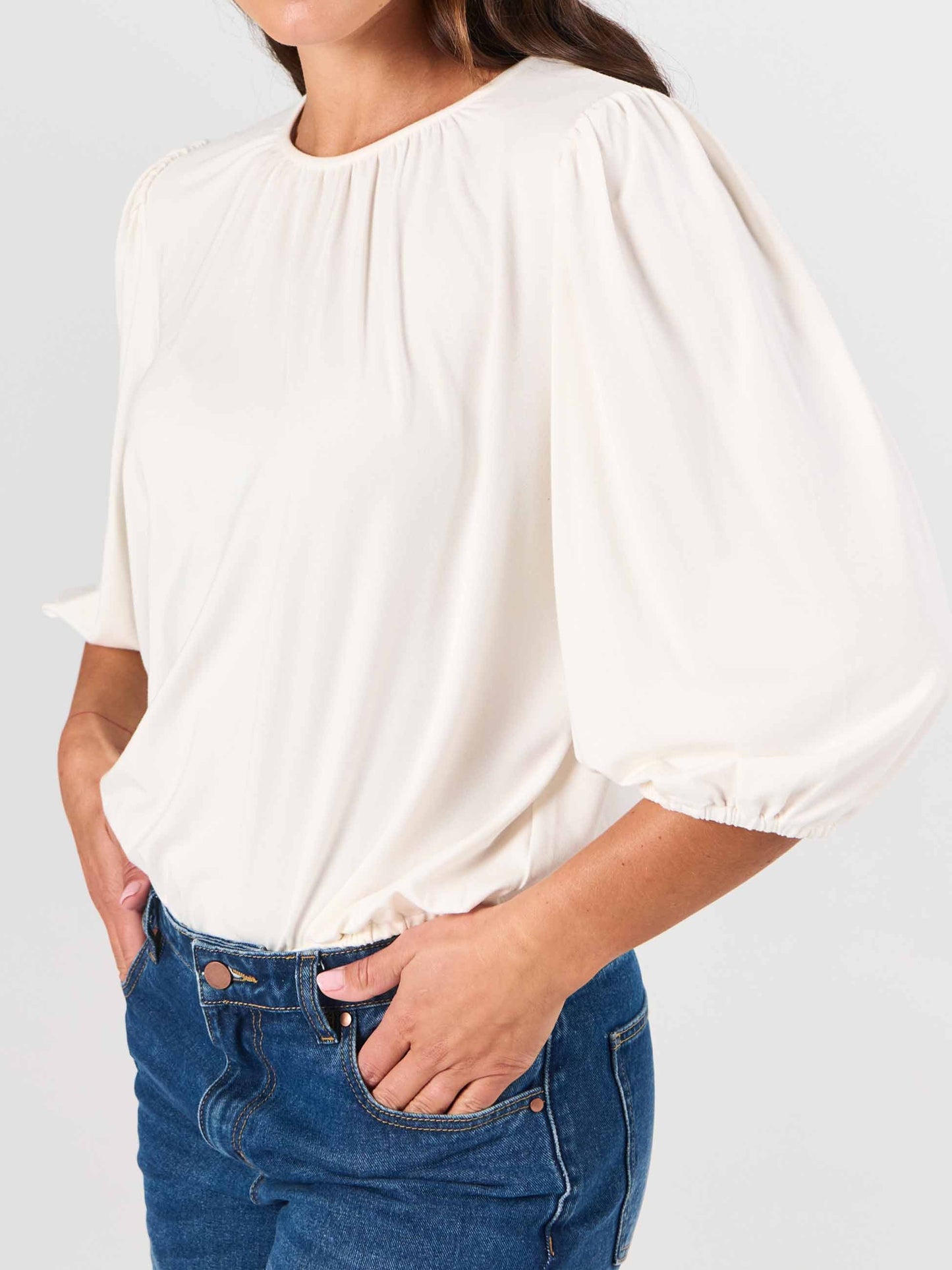 Millie Modal Top - Soft White