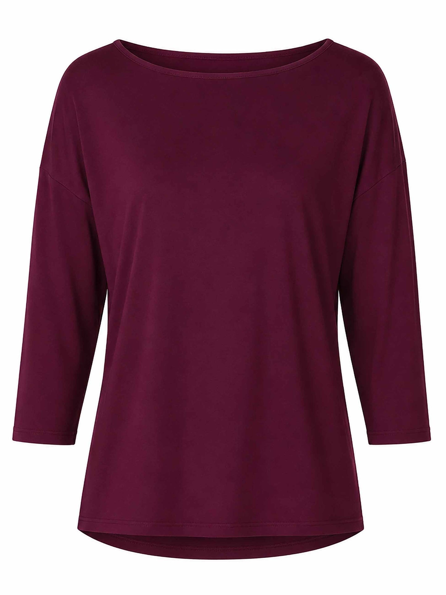 Modal Luxe Layer Tee 3/4 Sleeve - Sangria