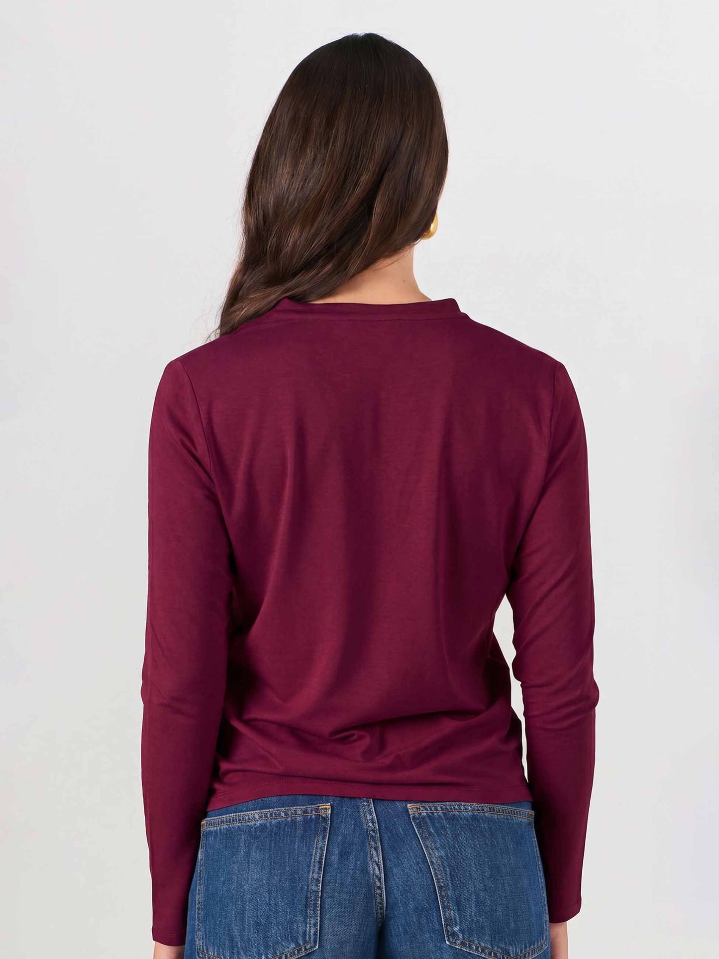 Nero Long Sleeve Top - Sangria