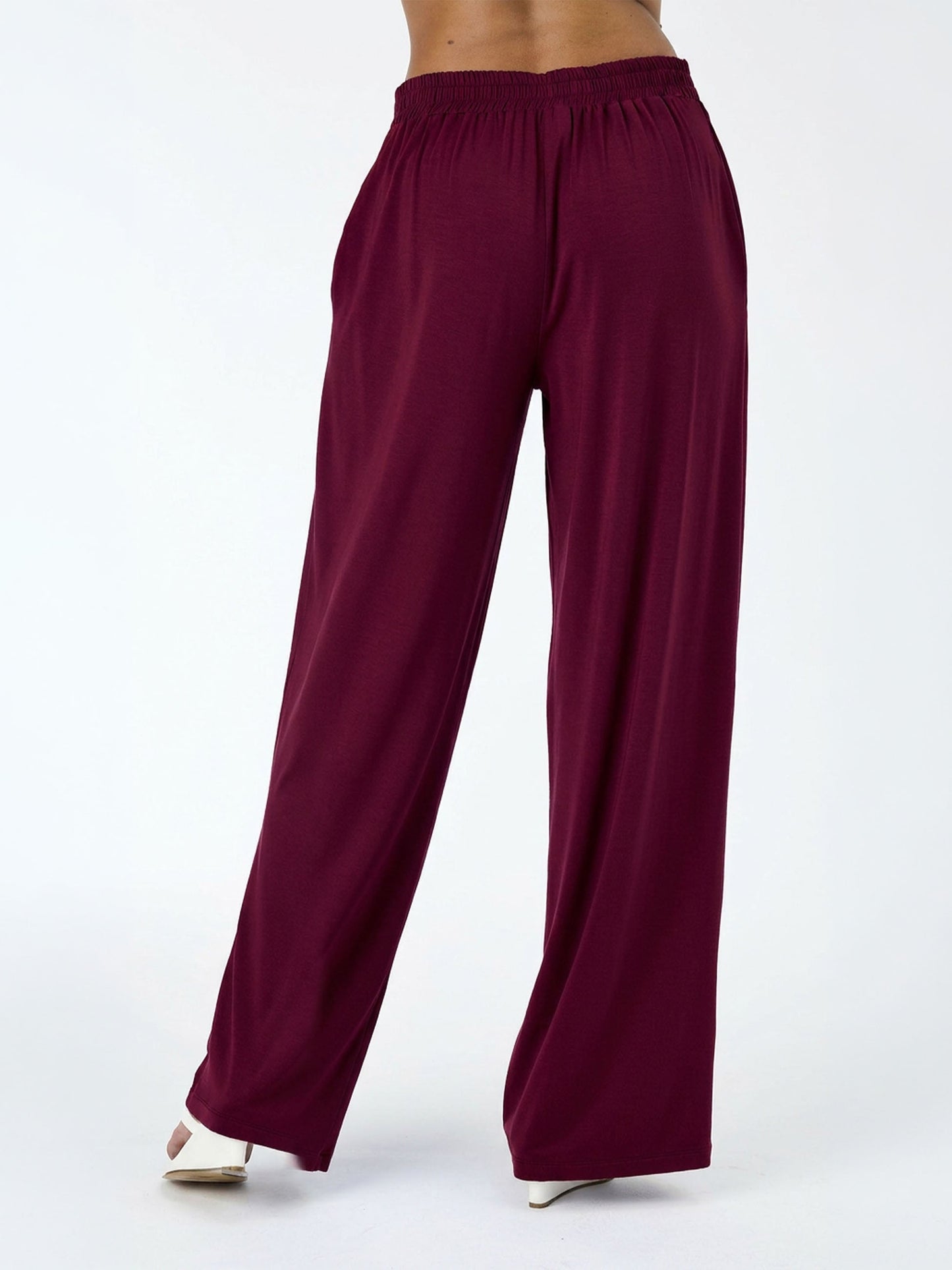 Emery Wide Leg Pants - Sangria