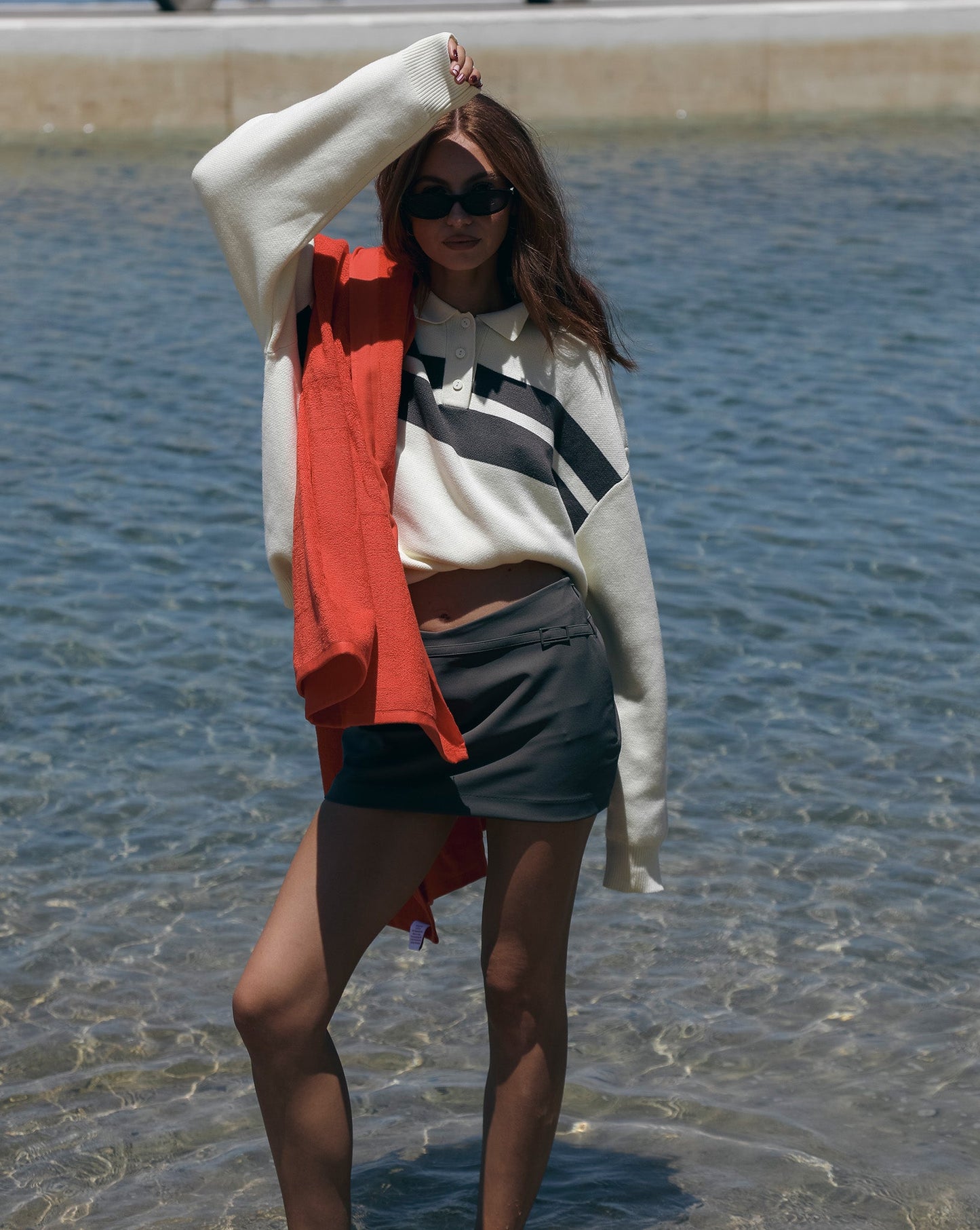 Brea Knit Jumper Yellow/Steel Stripe