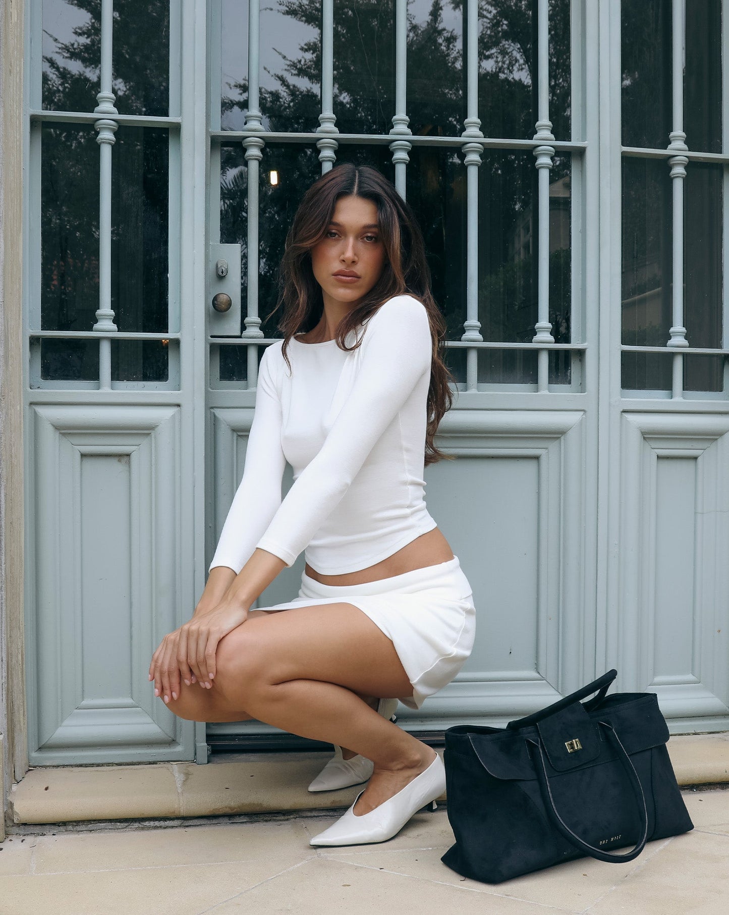 Samantha Quarter Sleeve Top White