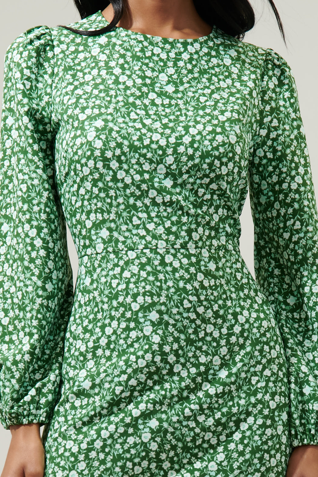 Adieu Floral Ruffle Flounce Mini Dress