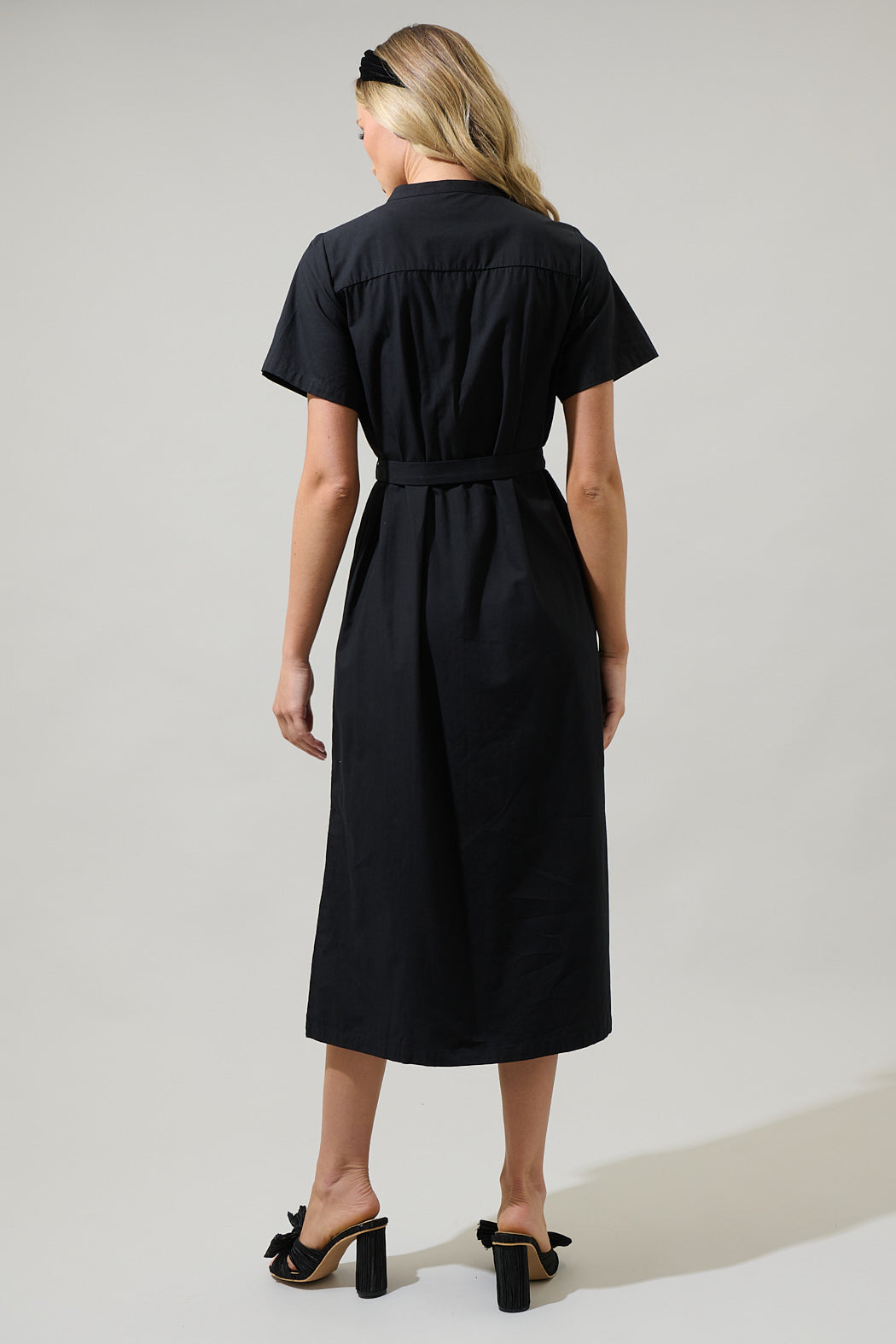 Amira Button Front Midi Dress