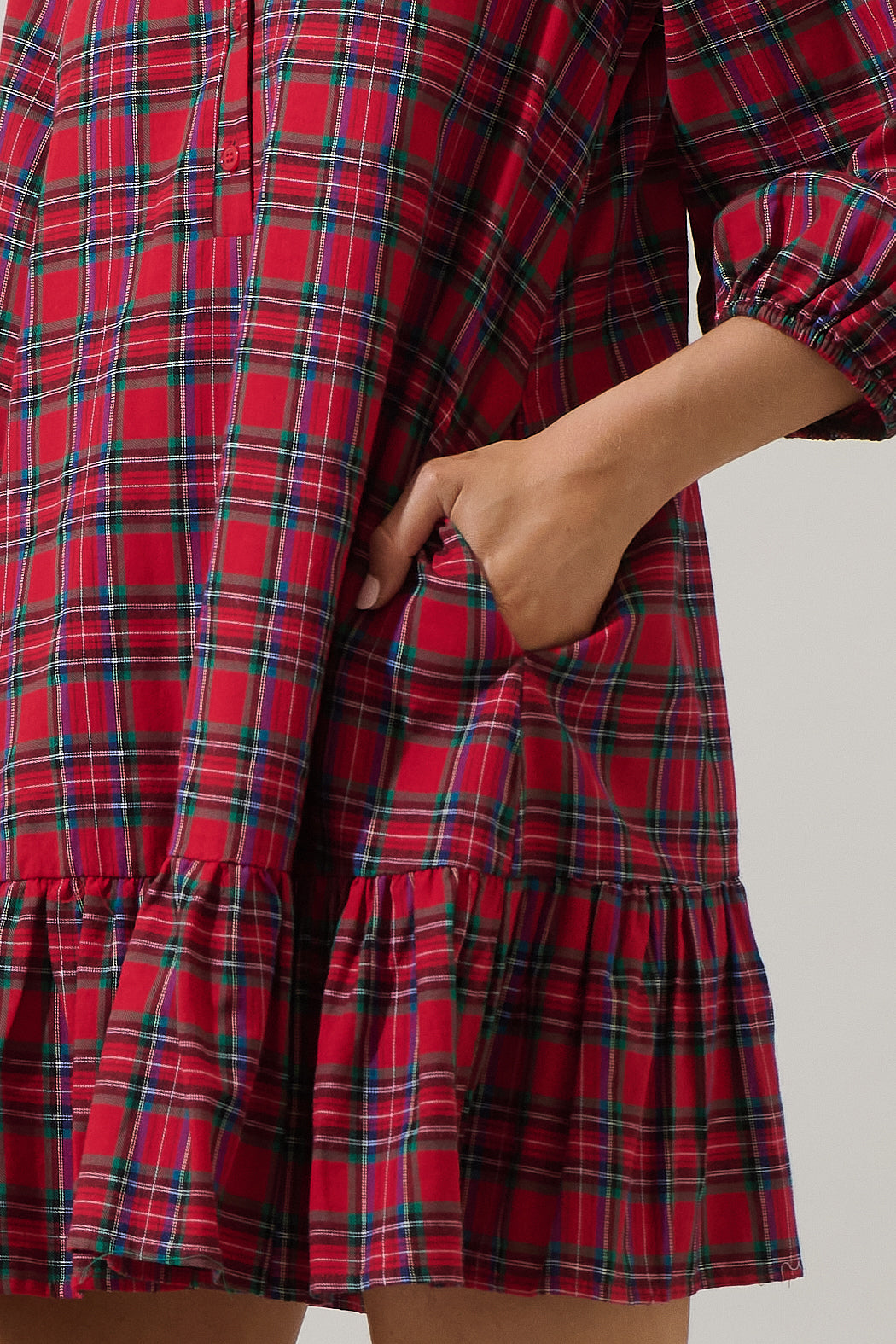 Arvada Plaid Deneta Shift Mini Dress