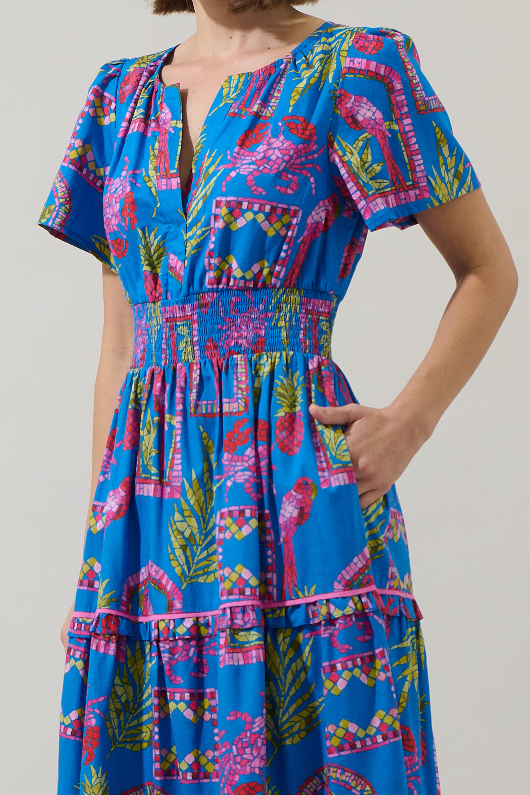 Bally Tropical Ernie Tiered Maxi Dress