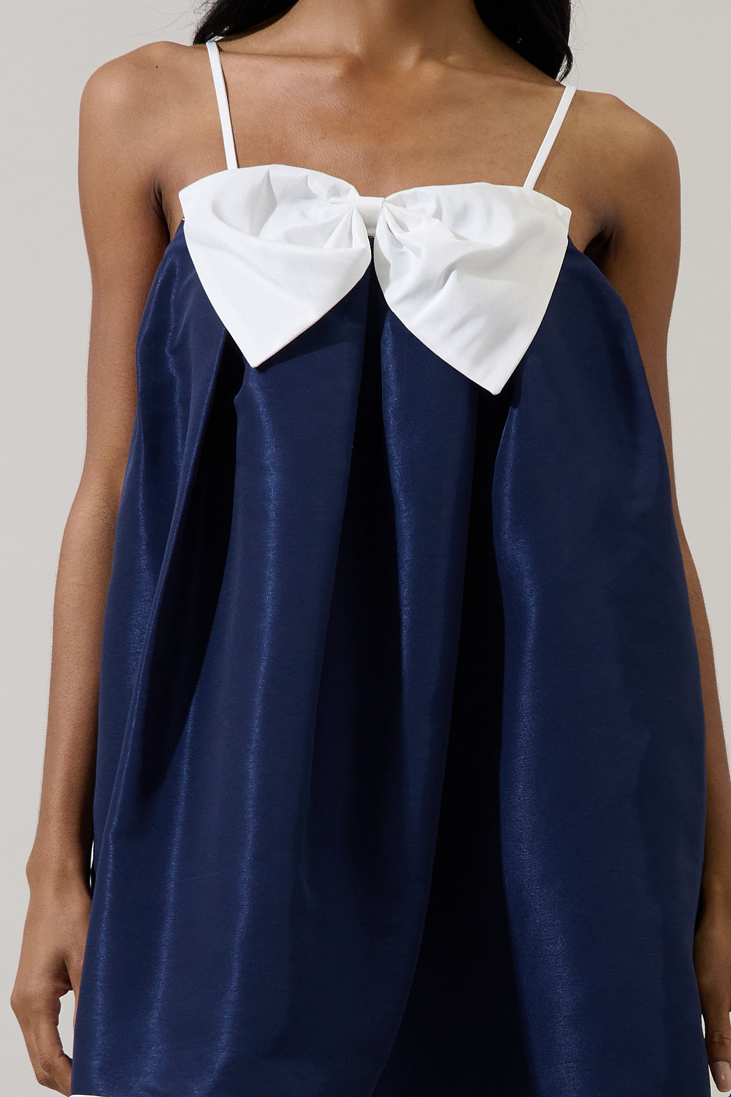 Domina Bow Trapeze Mini Dress
