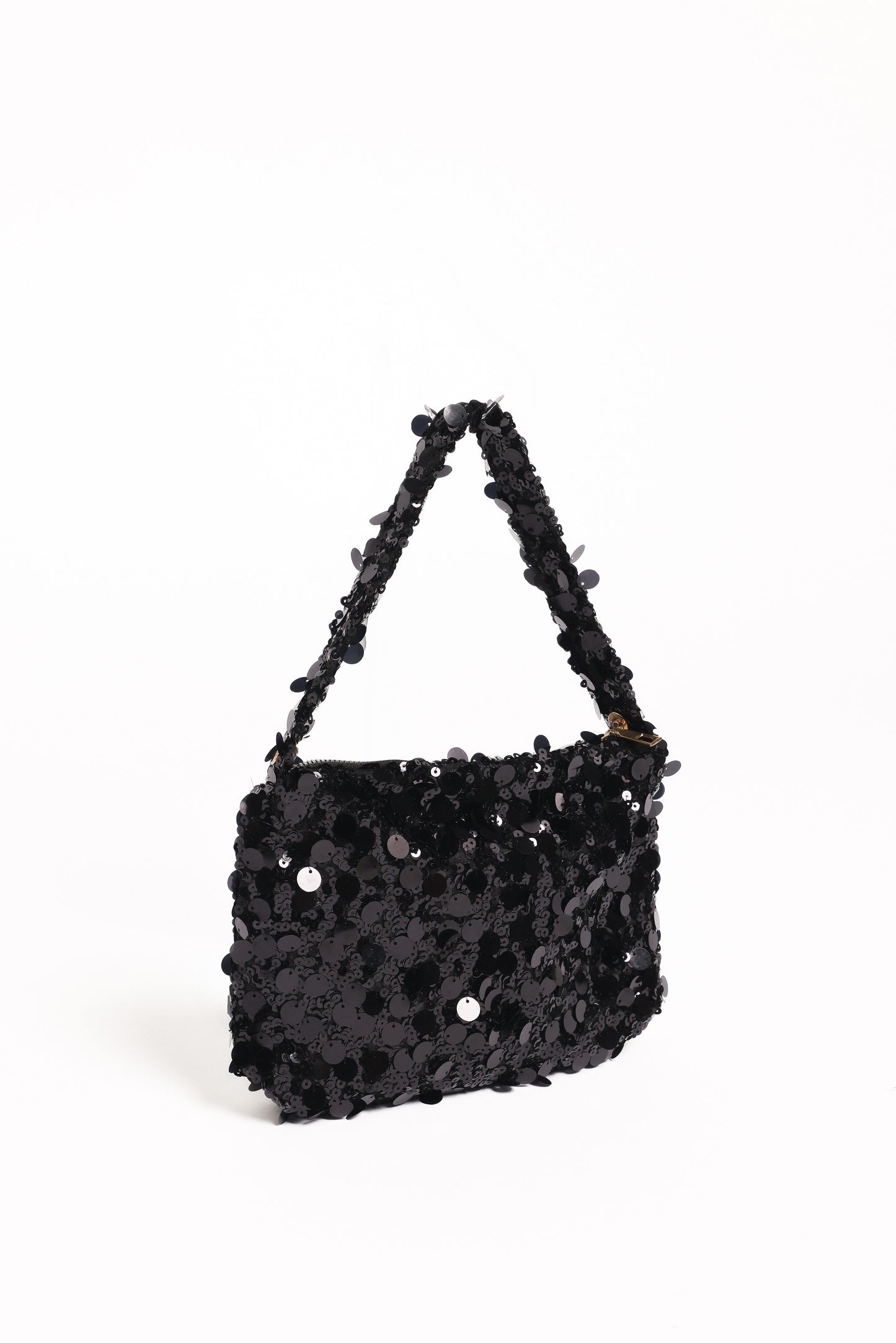 Annika Sequin Shoulder Bag - Black