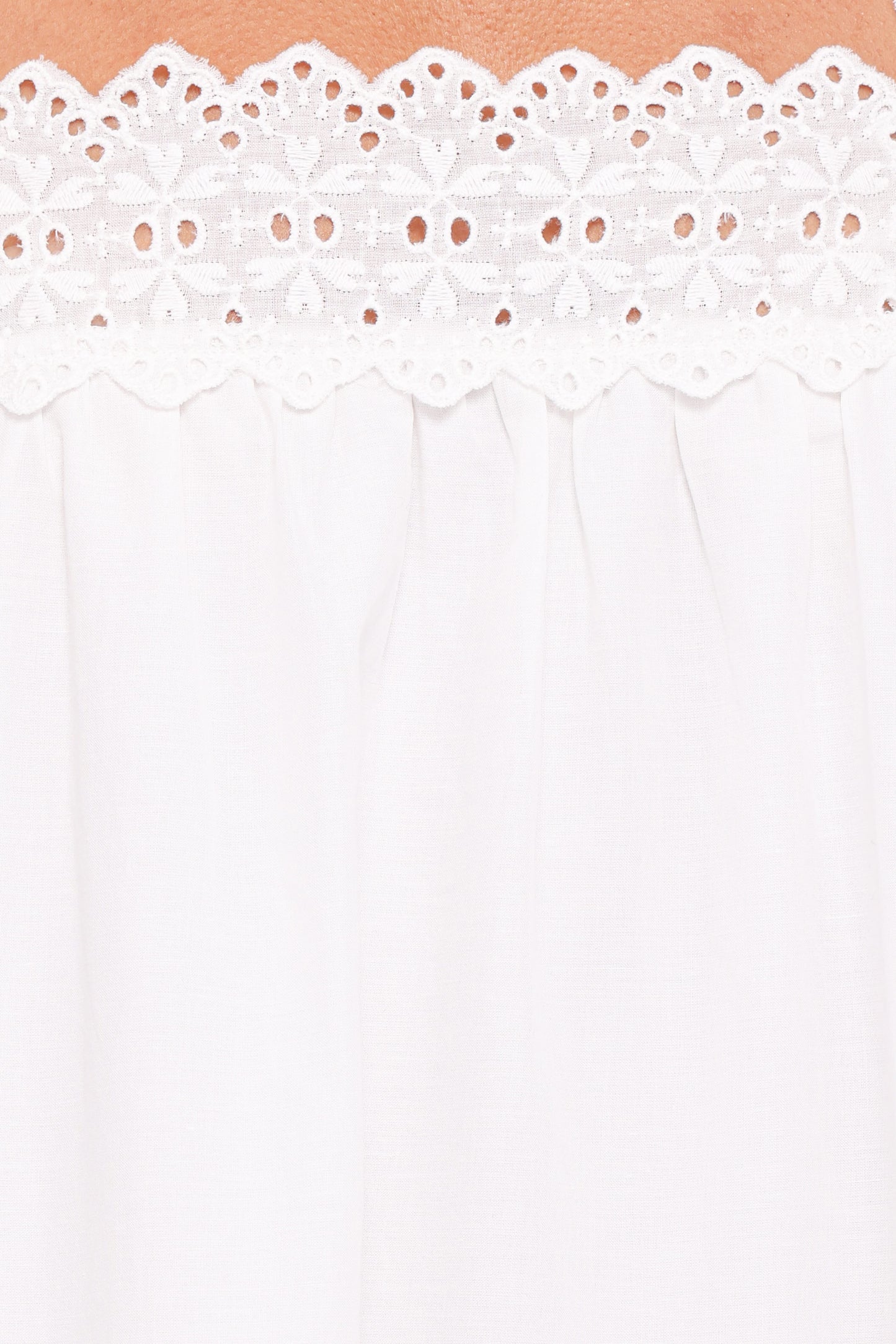 Winora Midi Dress - White Broderie