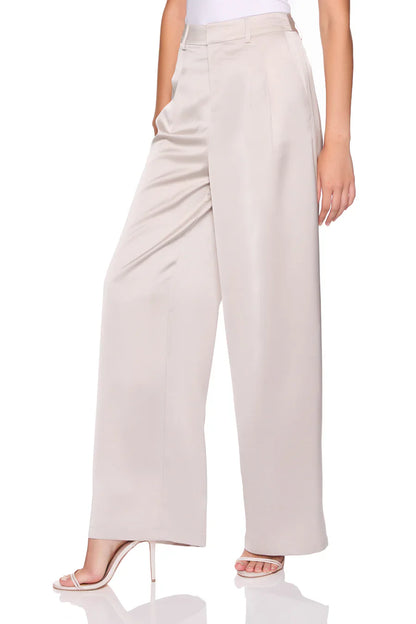 Susana Monaco Satin Pleated Pant