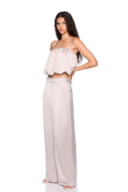 Susana Monaco Satin Pleated Pant