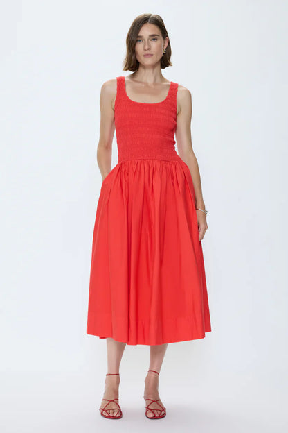 Alessia Smocked Midi Dress