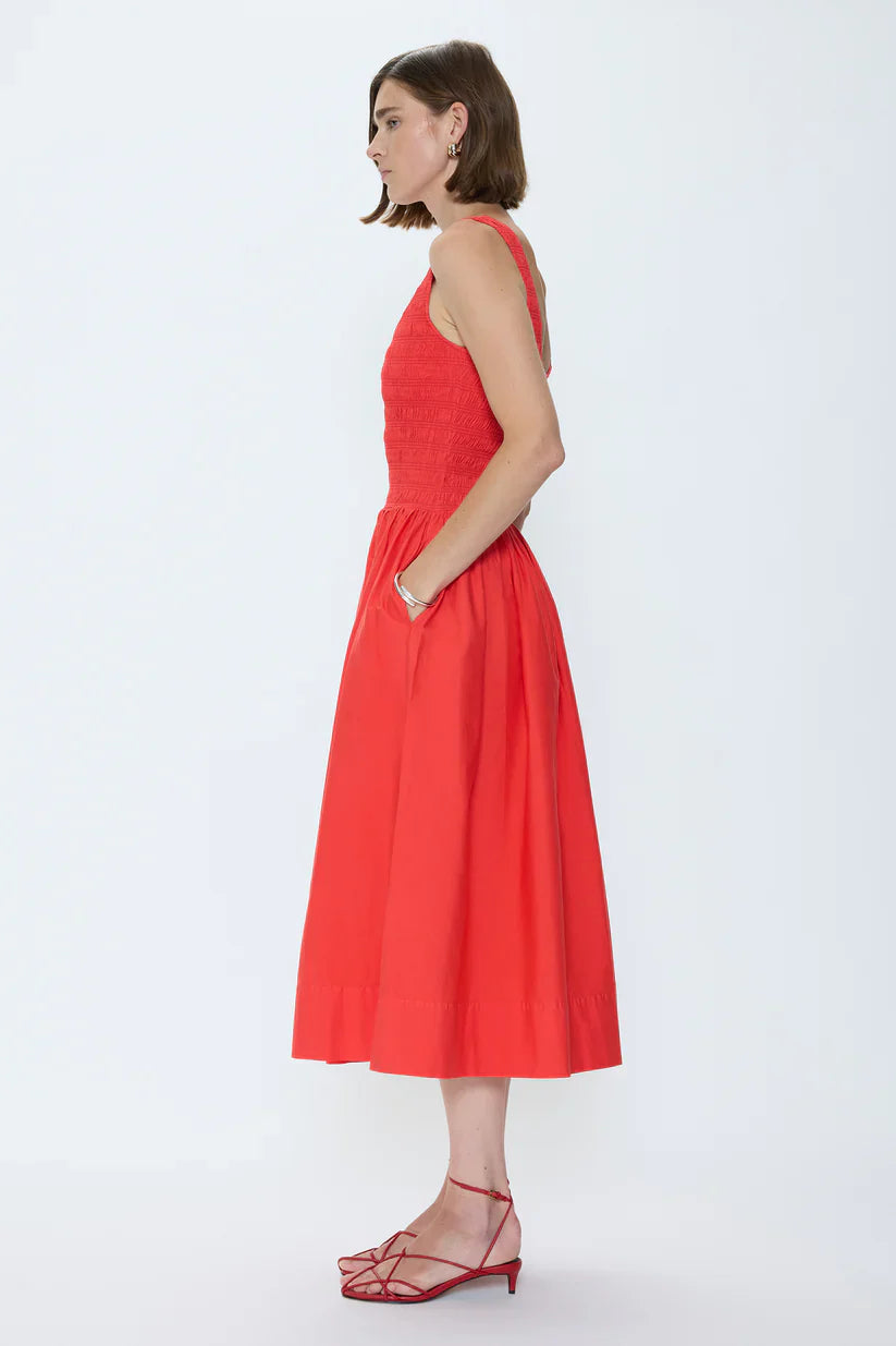 Alessia Smocked Midi Dress