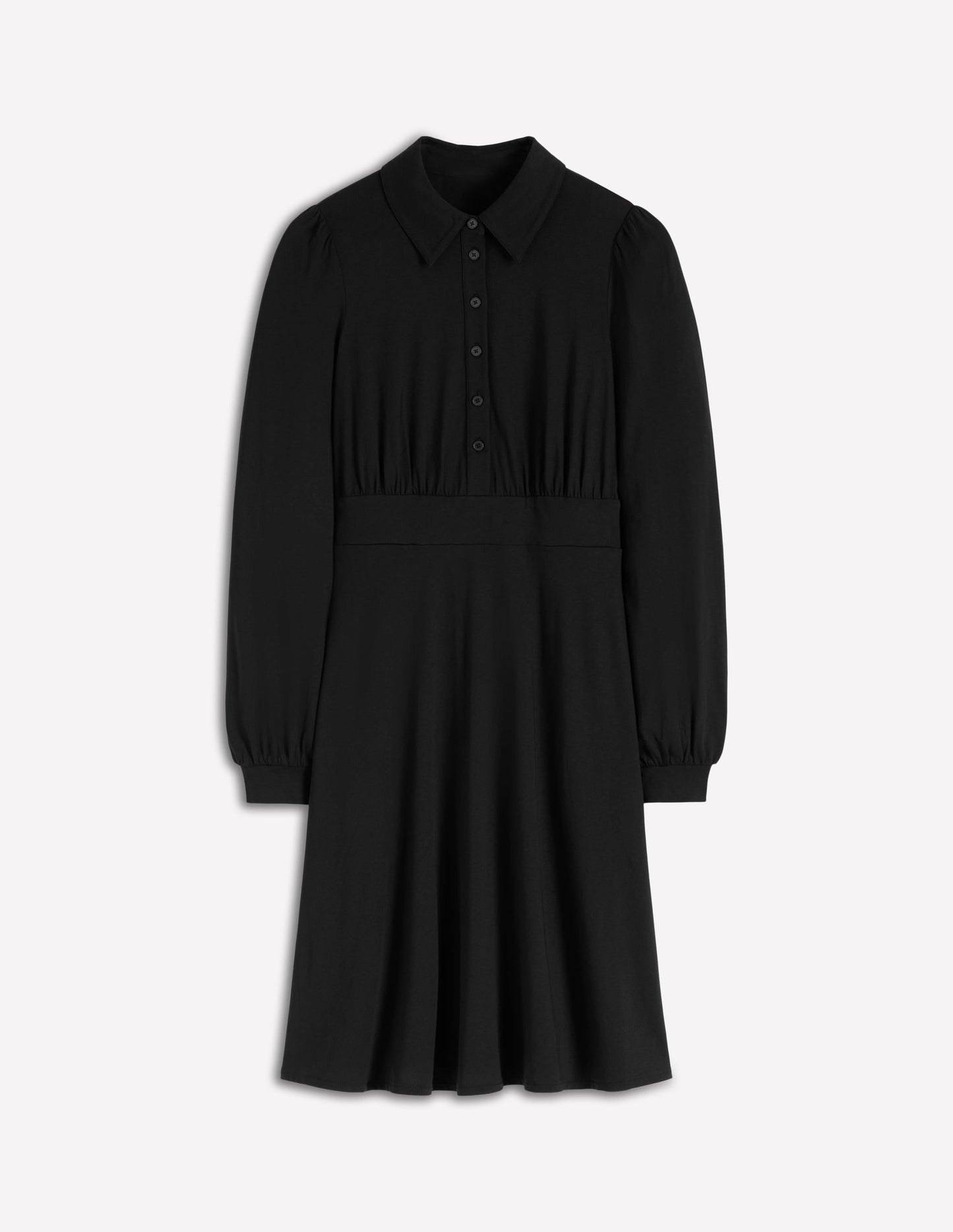 Orla Short Jersey Shirt Dress-Black