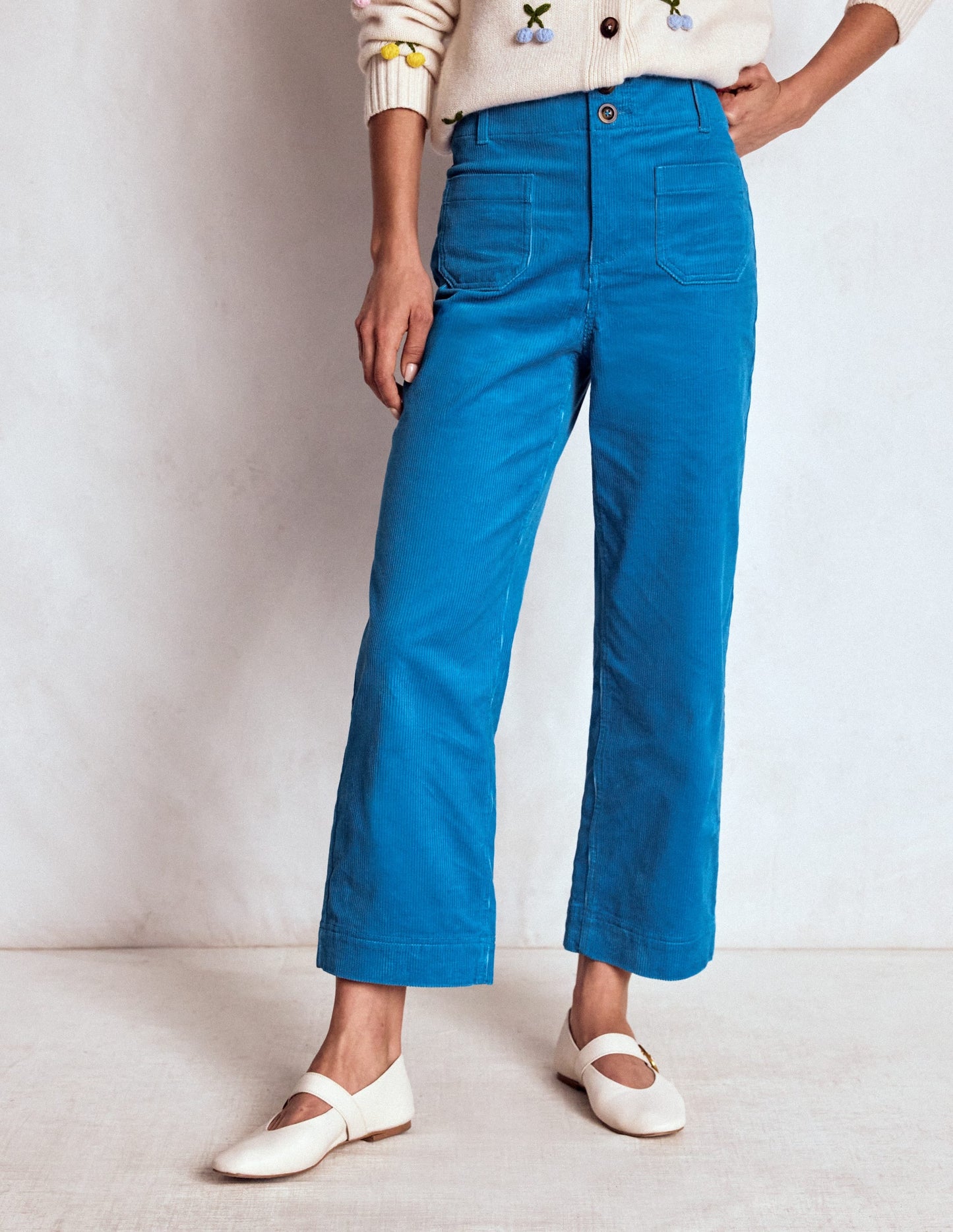 Primrose Cord Pants-Bright Blue