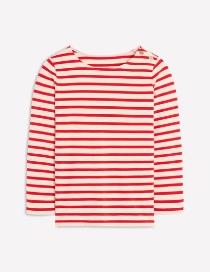 Button Mariner Breton-Ivory and Brilliant Red