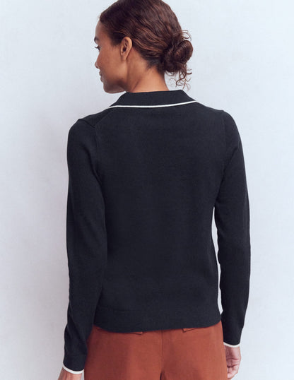Liz Henley Sweater-Navy