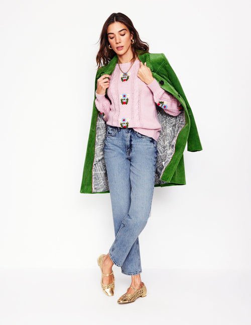 High Rise Straight Leg Jeans-Light Vintage