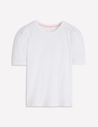 Sophie Puff Sleeve T-shirt-White