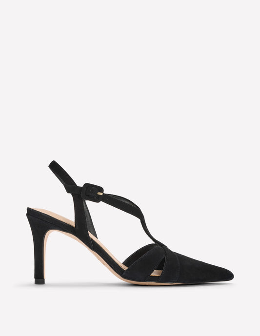 Point Interlocked Heels-Black