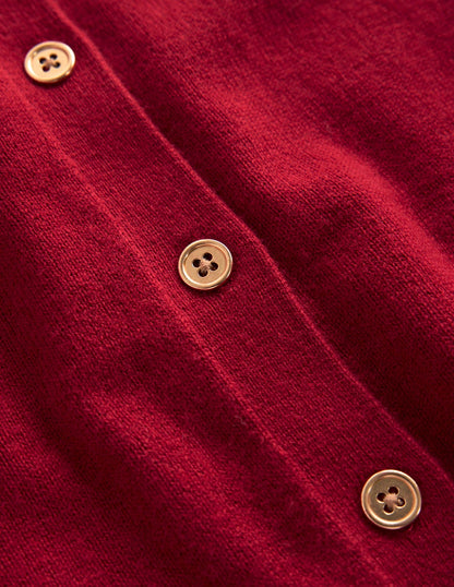 Briony Stitch Cardigan-Crimson Red