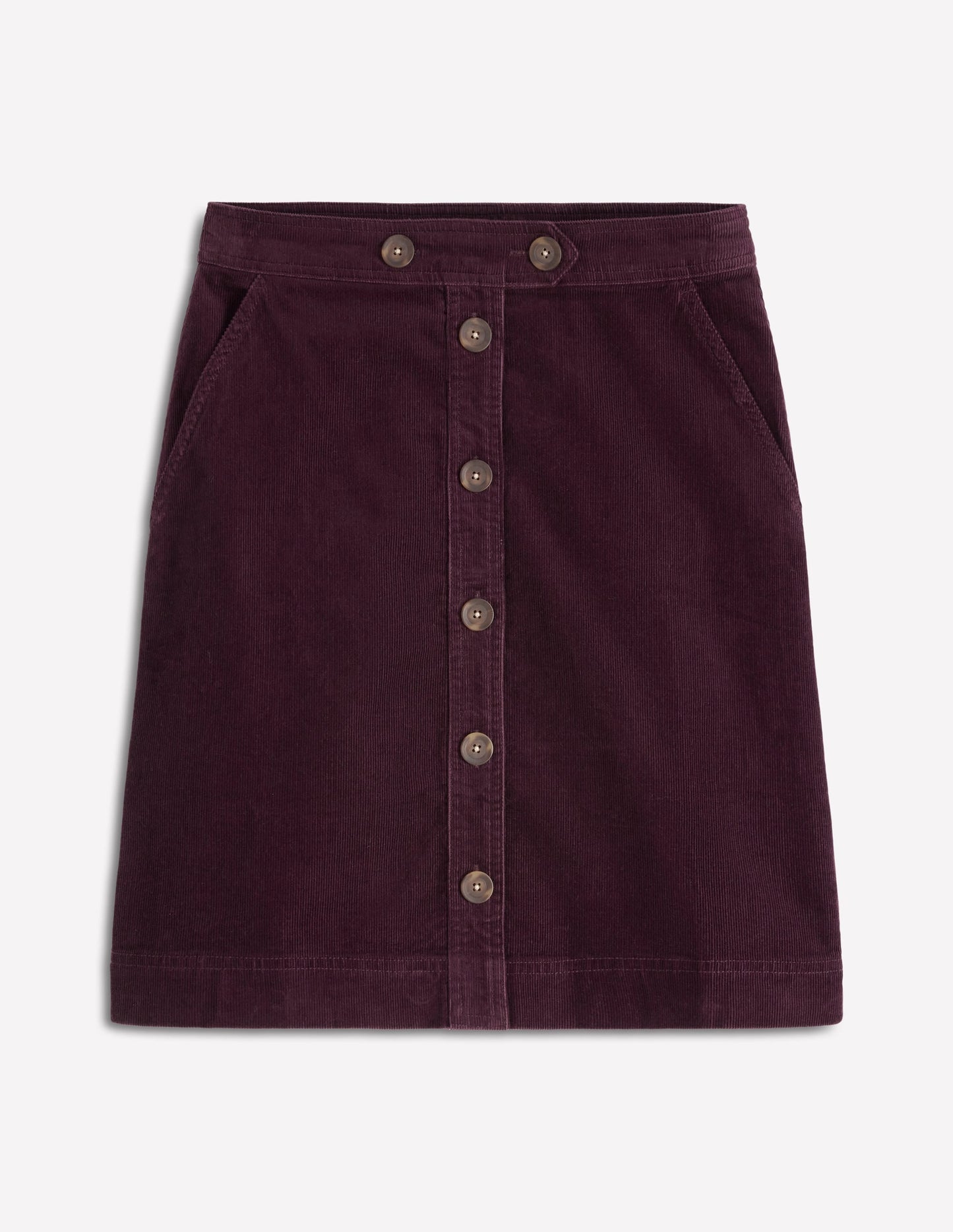 Cecelia Cord Skirt-Deep Aubergine