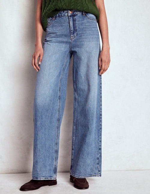 Relaxed Wide Leg  Jeans-Mid Vintage