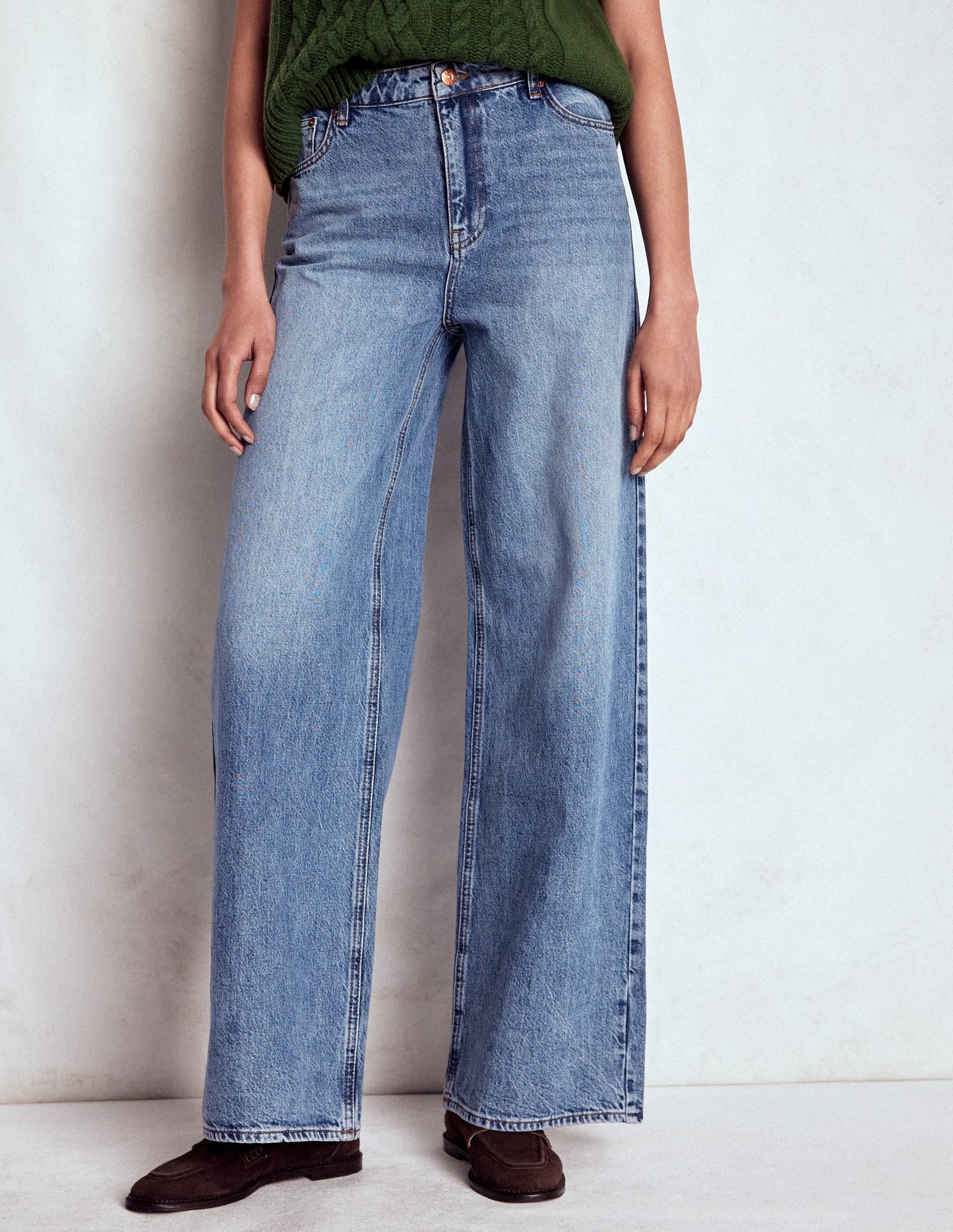 Relaxed Wide Leg  Jeans-Mid Vintage