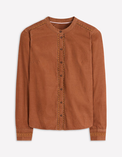 Victoria Cord Shirt-Ginger