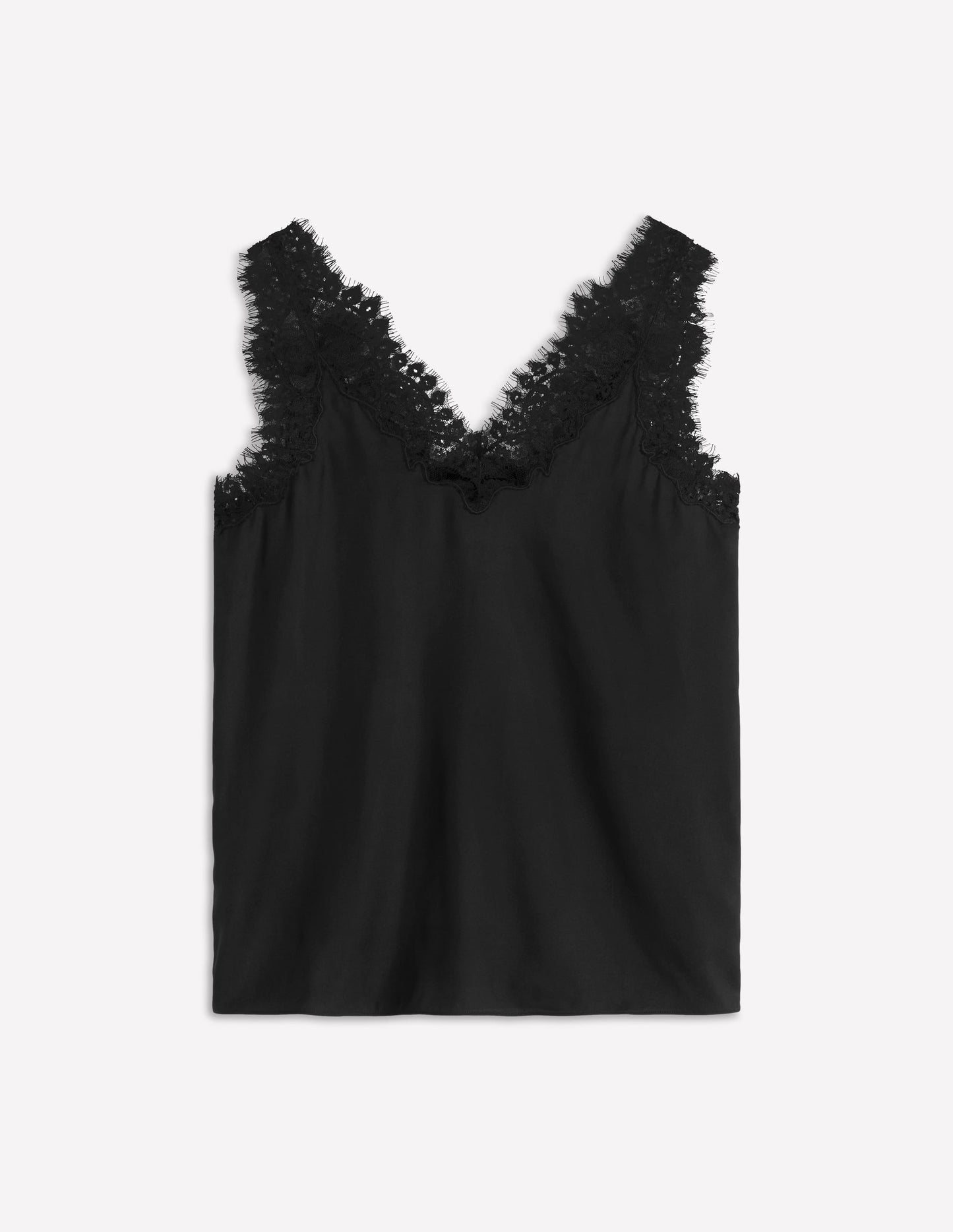Ara Silk Blend Lace Cami-Black