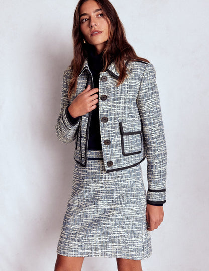 Lisburn Patch Pocket Jacket-Navy Texture
