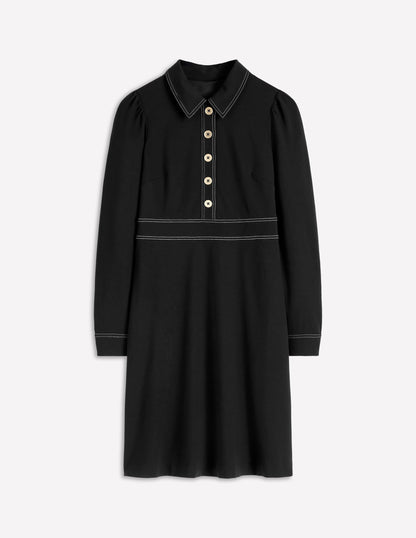 Nicolette Long Sleeve Dress-Black