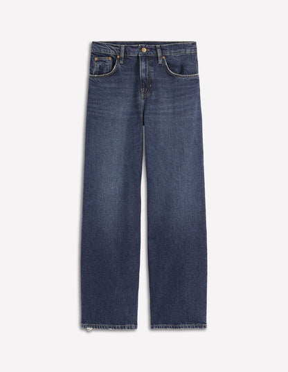 Mid Rise Relaxed Leg Jeans-Dark Vintage