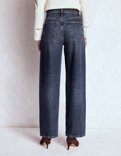 Mid Rise Relaxed Leg Jeans-Dark Vintage