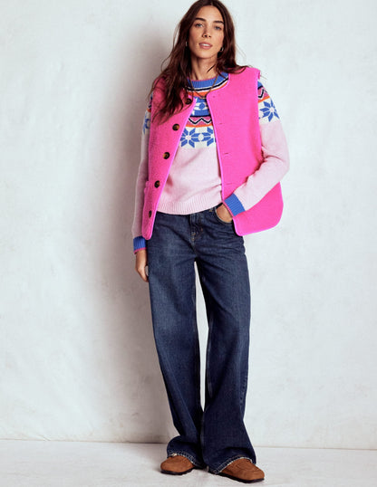 Clerkenwell Reversible Gilet-Pink Ribbon