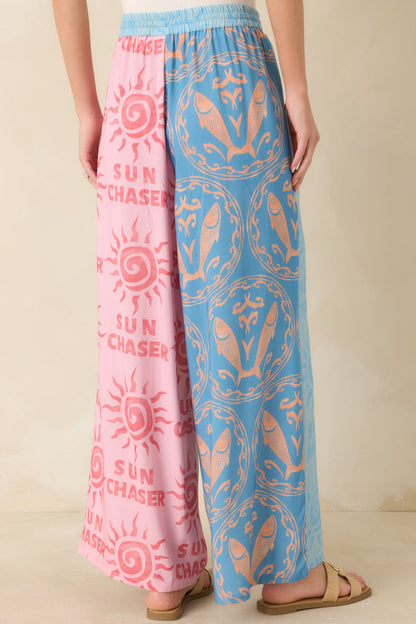 Sun Chaser Multi Colorblock Wide Leg Pants
