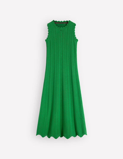 Stella Maxi Crochet Dress-Shamrock Green