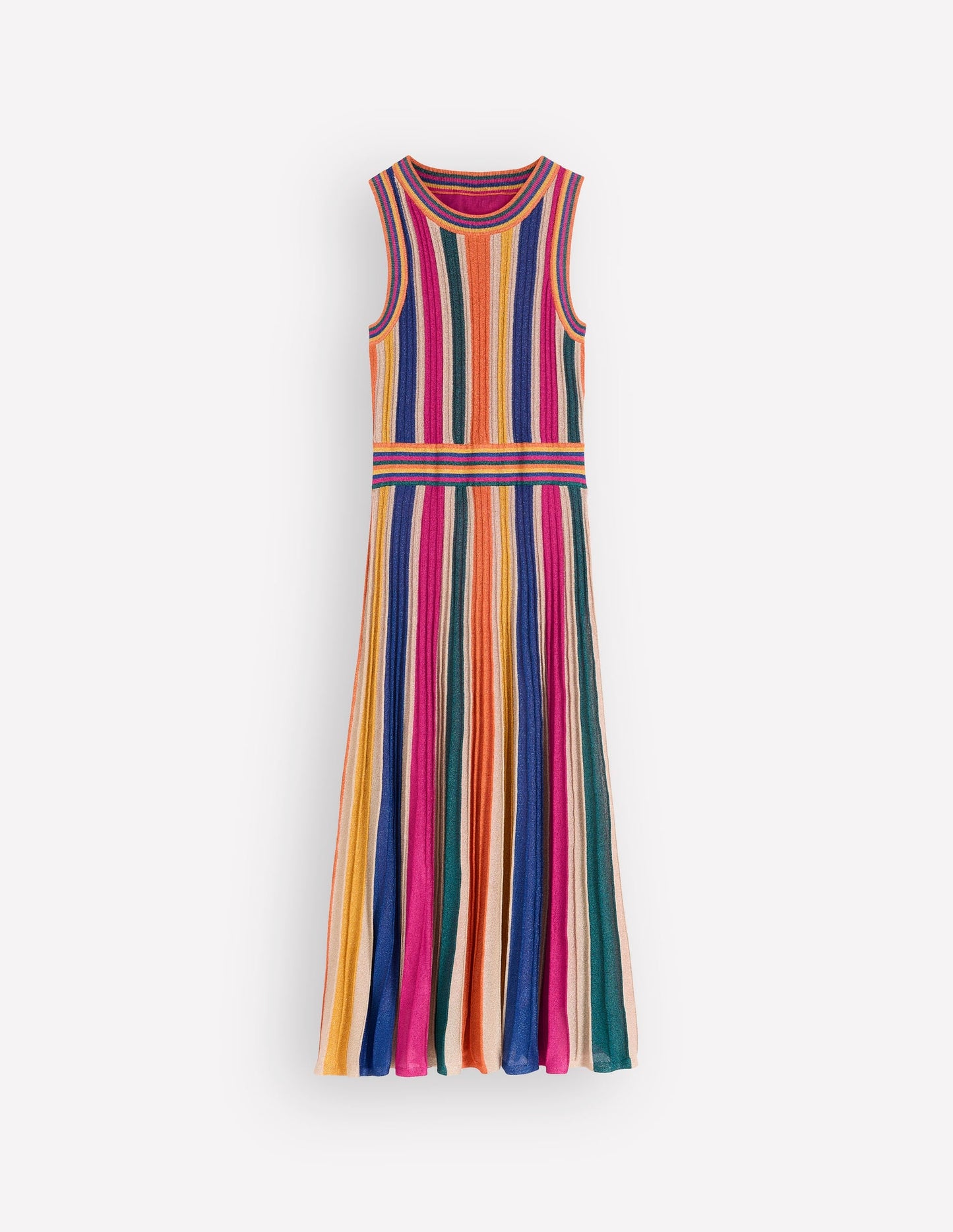 Metallic Multi Stripe Dress-Metallic Multi Stripe