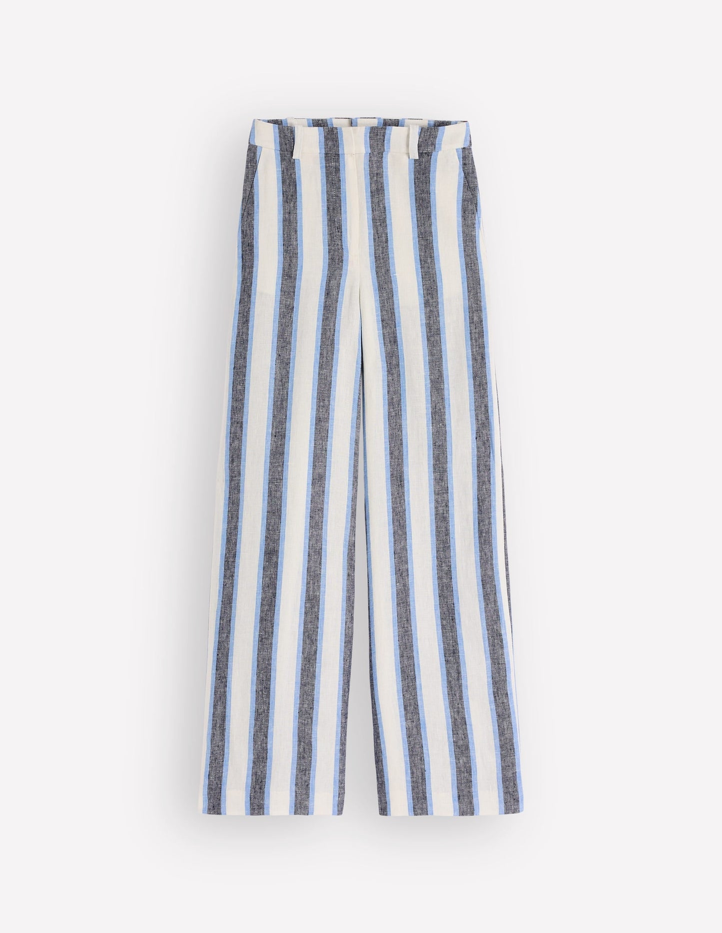 Belgravia Linen Pants-Blue and White Stripe